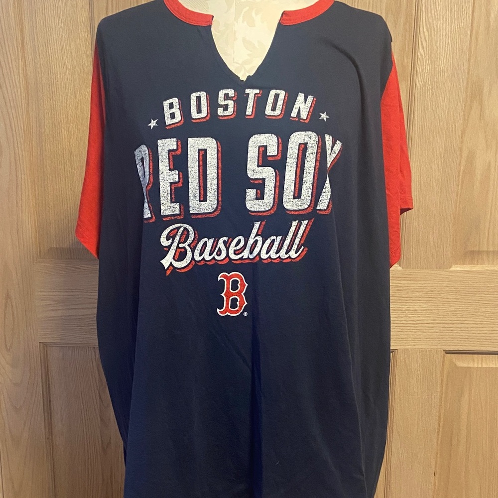 New Era Red and Black Boston Red Sox Short Sleeve Tee